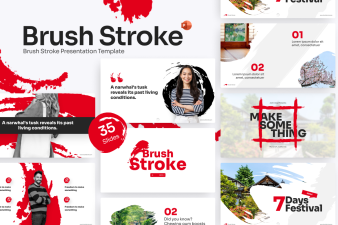 Brush Stroke PowerPoint Template